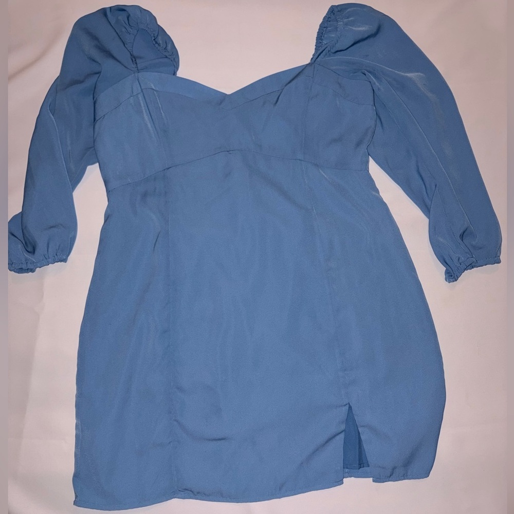 Abercrombie & Fitch Light Blue Long Sleeve Dress